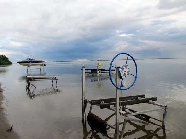 Boat lifts on Jackfish Lake